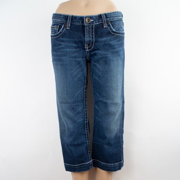 BKE Denim - BKE Buckle Lily Stretch Capri 29 X 21 Women's Denim Jeans Thick Stitch